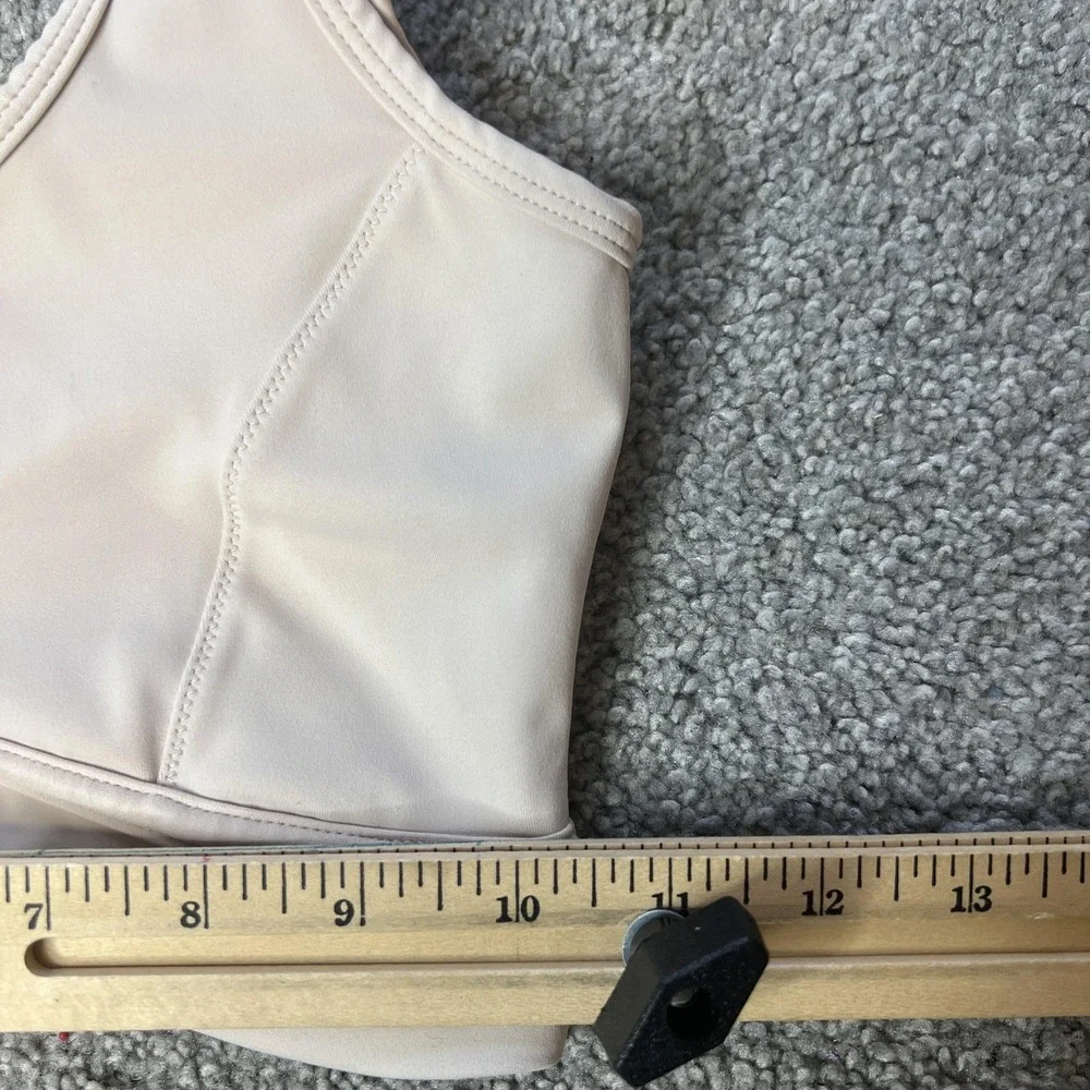 ALLFENIX Sports Bra Womens XS White Scoop Neck Longline‎ Athletic Yoga Gym